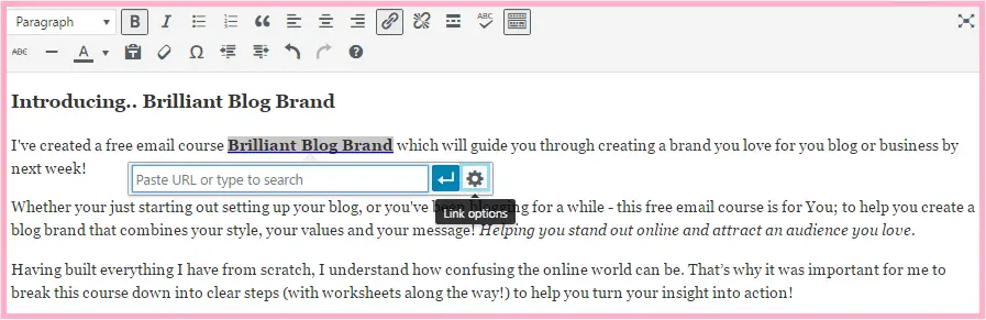 How To Add A Link To Text and Images In WordPress