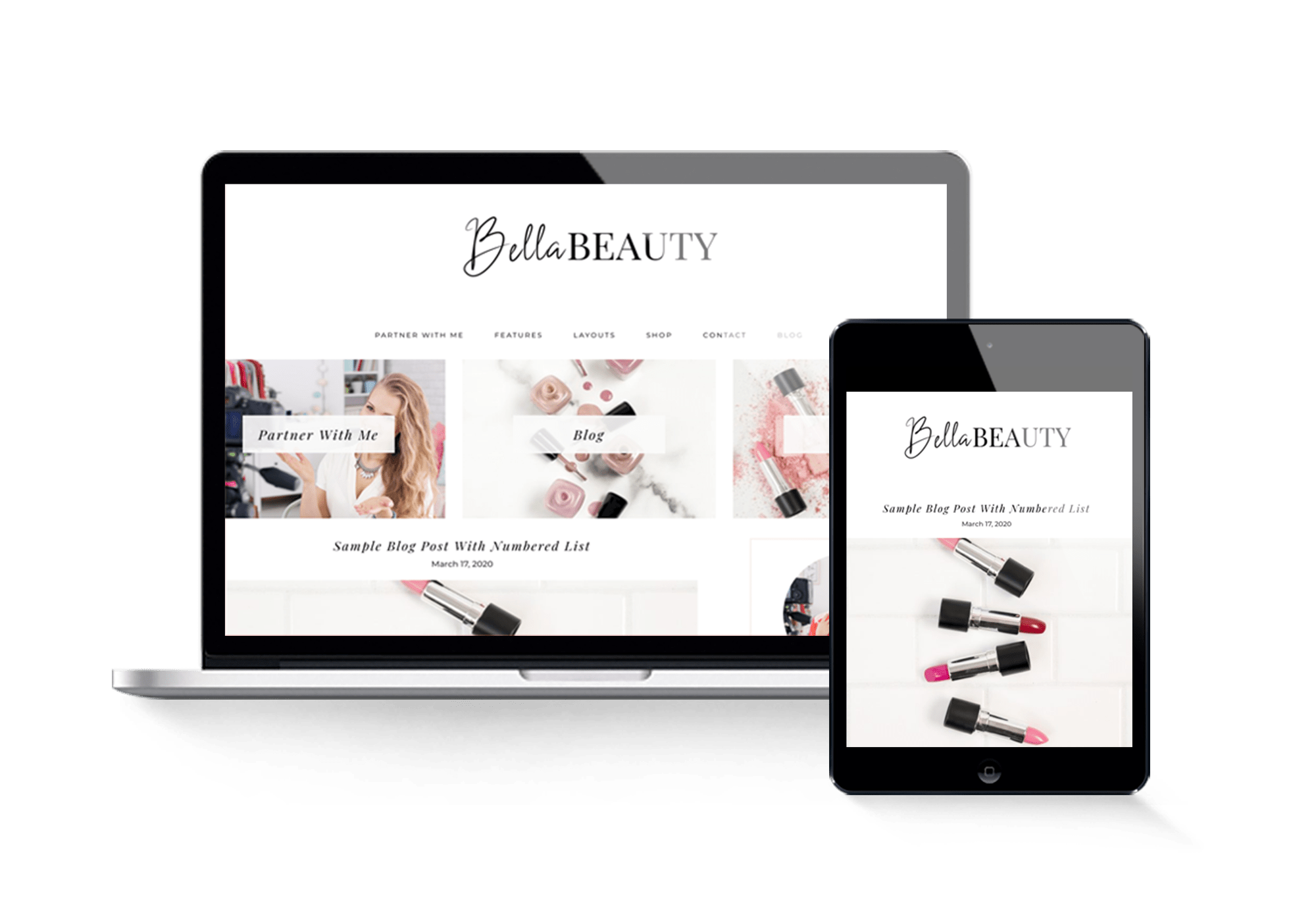 bella beauty blogger wordpress feminine theme