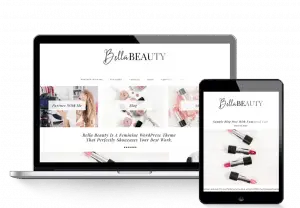 bella beauty feminine wordpress theme design