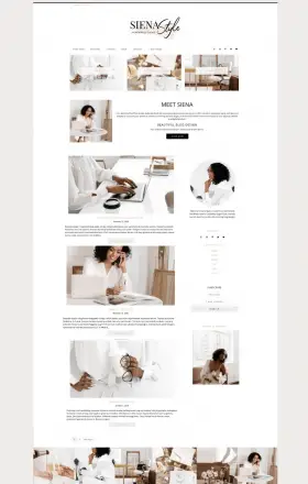 siena style wordpress theme feminine modern minimal clean pretty blog layout